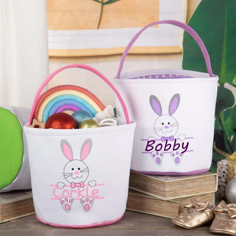 Personalized Easter Baskets Easter Bunny Bag Easter Basket with Name