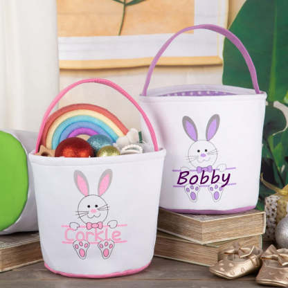 Personalized Easter Baskets Easter Bunny Bag Easter Basket with Name