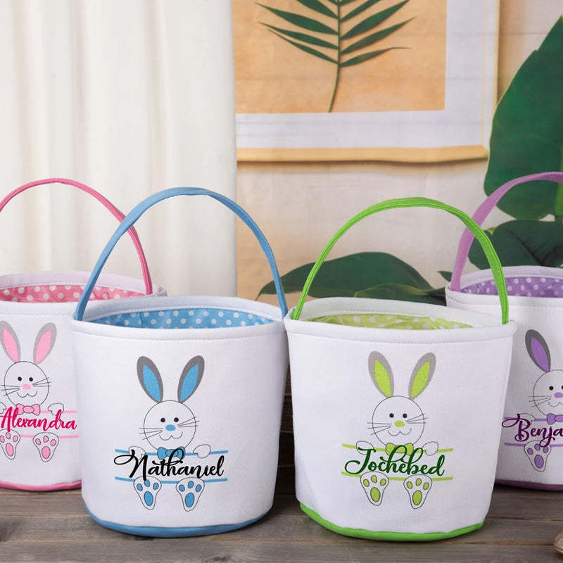 Personalized Easter Baskets Easter Bunny Bag Easter Basket with Name
