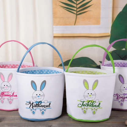 Personalized Easter Baskets Easter Bunny Bag Easter Basket with Name
