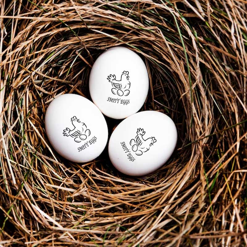 Personalized Chicken Egg Stamp Farm Label