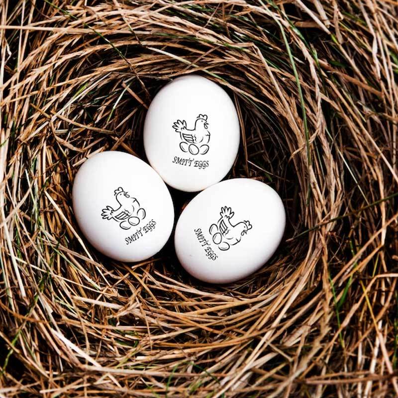 Personalized Chicken Egg Stamp Farm Label