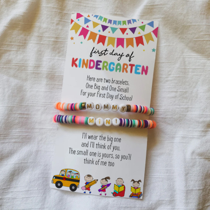 Custom Wish Bracelets First Day of School Kids Gift With Name