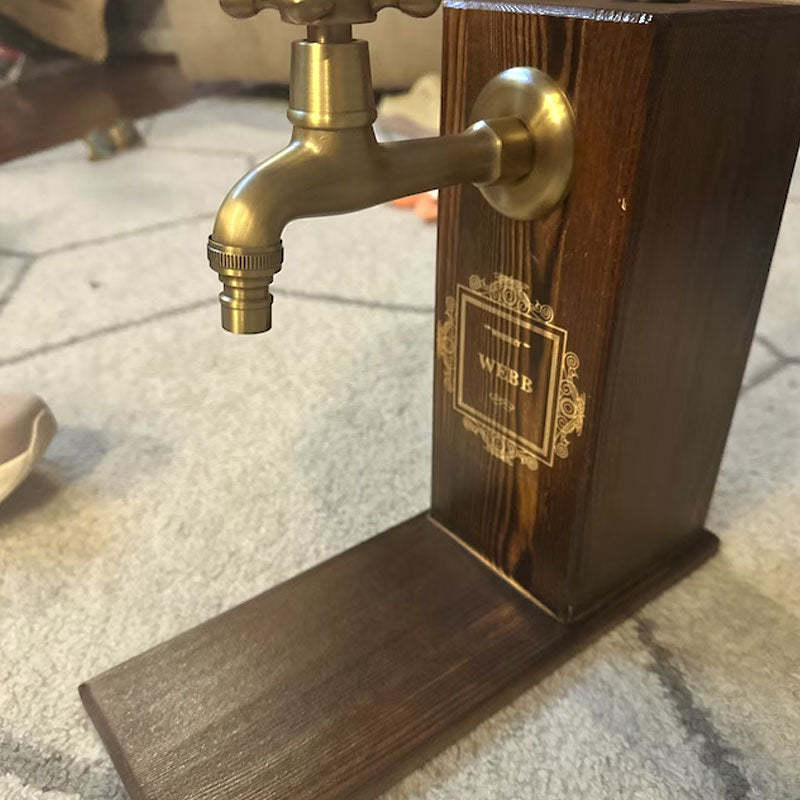 Personalized Wooden Whiskey Dispenser, Custom Gift For Dad, Fountain, Home Bar