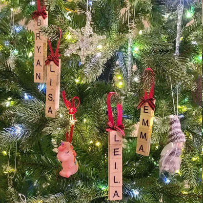 Personalized Scrabble Letter Name Christmas Ornaments