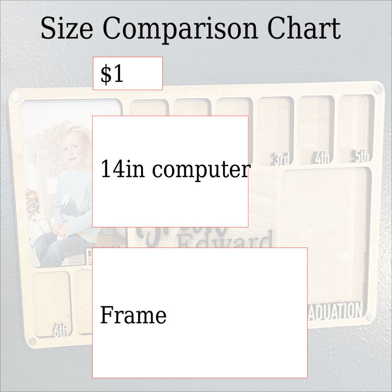 Pre K to Graduation School Picture Frame | Grade School Photo Frame