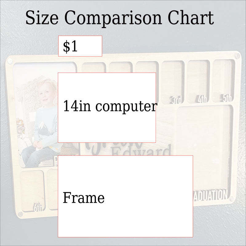 Pre K to Graduation School Picture Frame | Grade School Photo Frame