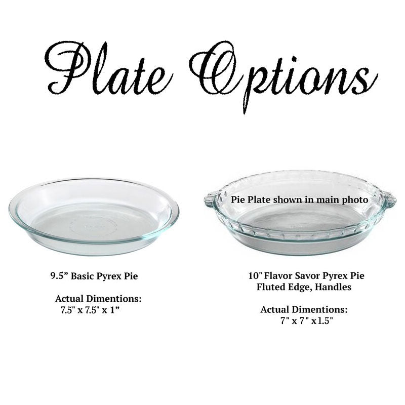 Personalized Pie Plate, Engraved Glass Pie Baking Dish, Christmas Present Wedding Gift