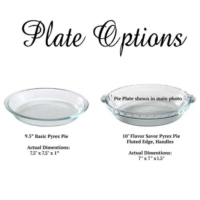 Personalized Pie Plate, Engraved Glass Pie Baking Dish, Christmas Present Wedding Gift