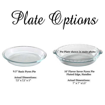 Personalized Pie Plate, Engraved Glass Pie Baking Dish, Christmas Present Wedding Gift