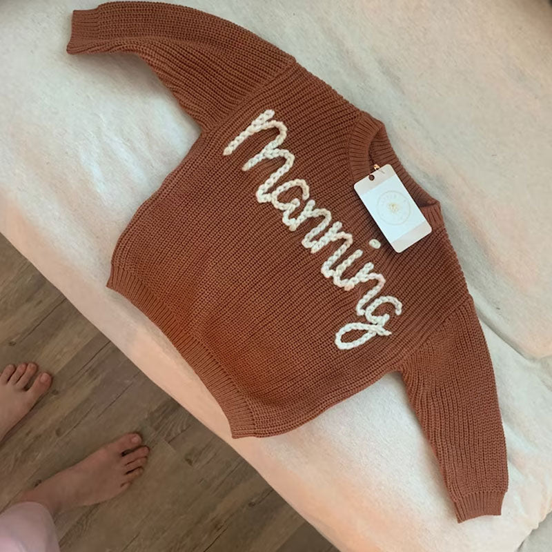 HAND EMBROIDERED SWEATERS | Baby Name Keepsake