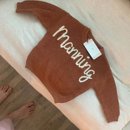 HAND EMBROIDERED SWEATERS | Baby Name Keepsake