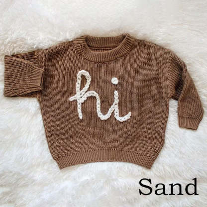 HAND EMBROIDERED SWEATERS | Baby Name Keepsake