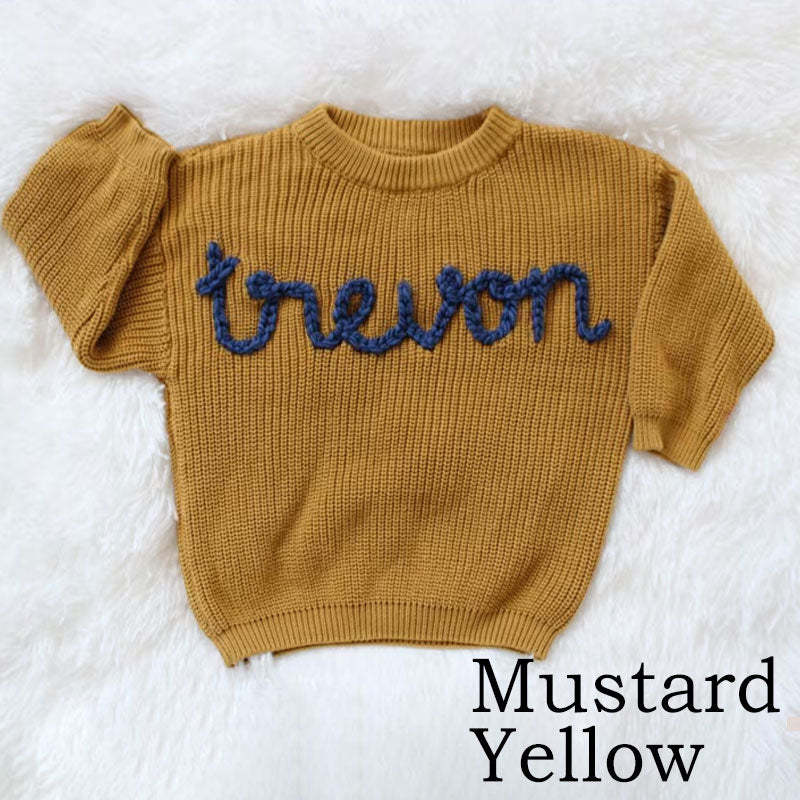 HAND EMBROIDERED SWEATERS | Baby Name Keepsake