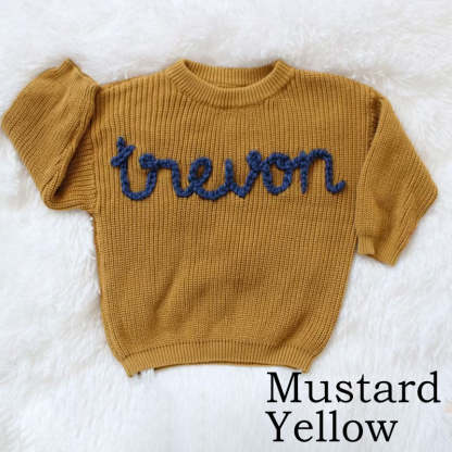 HAND EMBROIDERED SWEATERS | Baby Name Keepsake