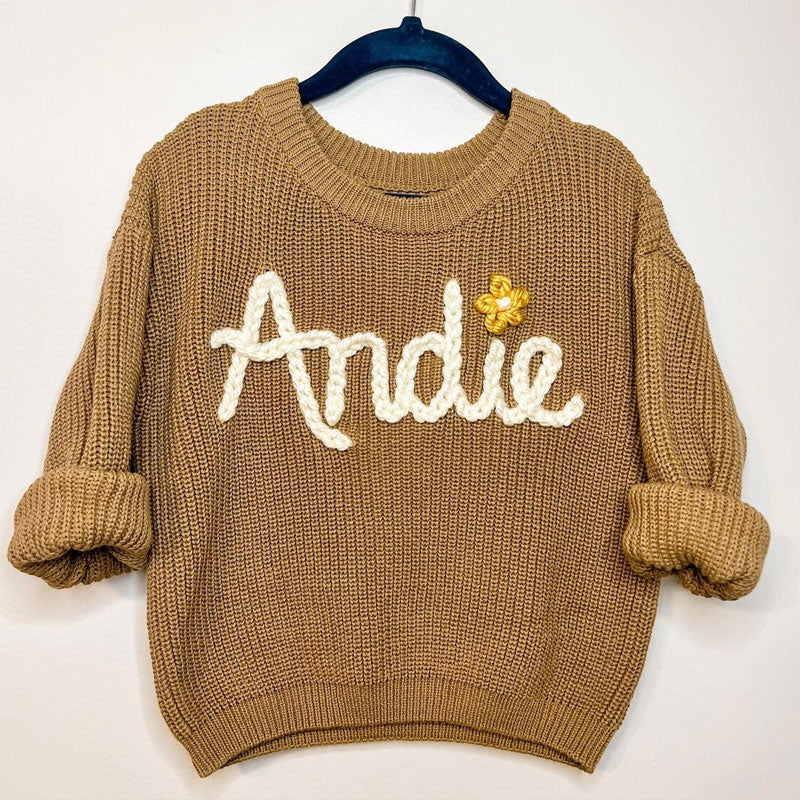 HAND EMBROIDERED SWEATERS | Baby Name Keepsake