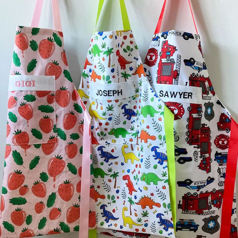Personalised Kids Apron Fun Prints Children’s Baking Apron