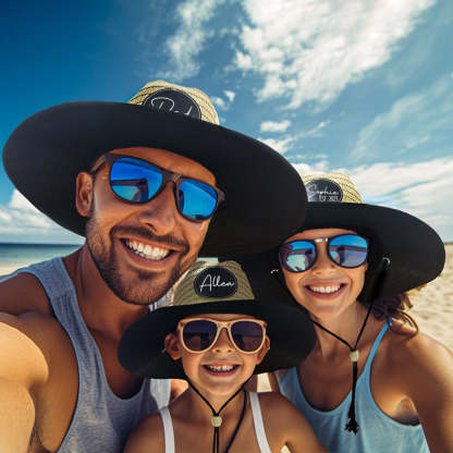 Personalized Family Beach Hat, Toddler-adult Summer Holiday Gifts