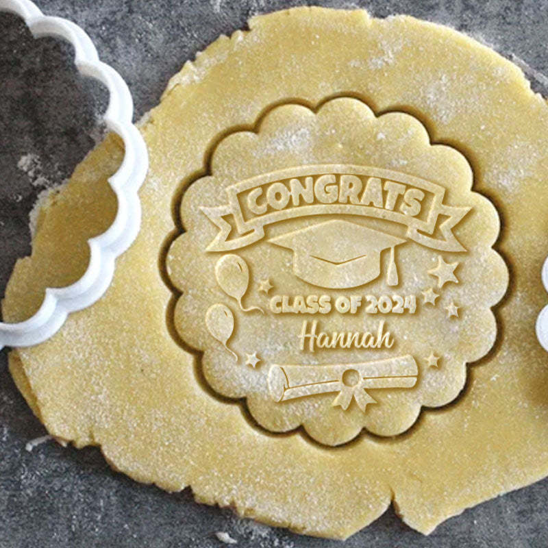 Personalized Congrats Grad Class Of 2024 Cookie Stamp