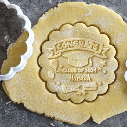 Personalized Congrats Grad Class Of 2024 Cookie Stamp