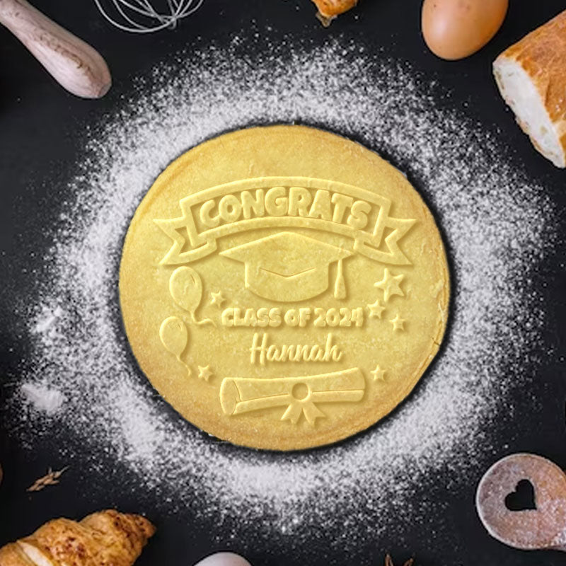 Personalized Congrats Grad Class Of 2024 Cookie Stamp