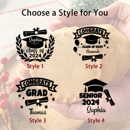 Personalized Congrats Grad Class Of 2024 Cookie Stamp