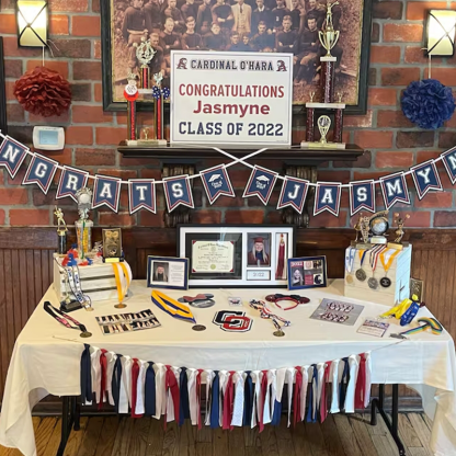  Personalized Graduation Party Decorations Banner Class of 2024, School Colors