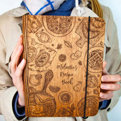 Custom Christmas gift Personalized Wooden Recipe Book CHRISTMAS gift