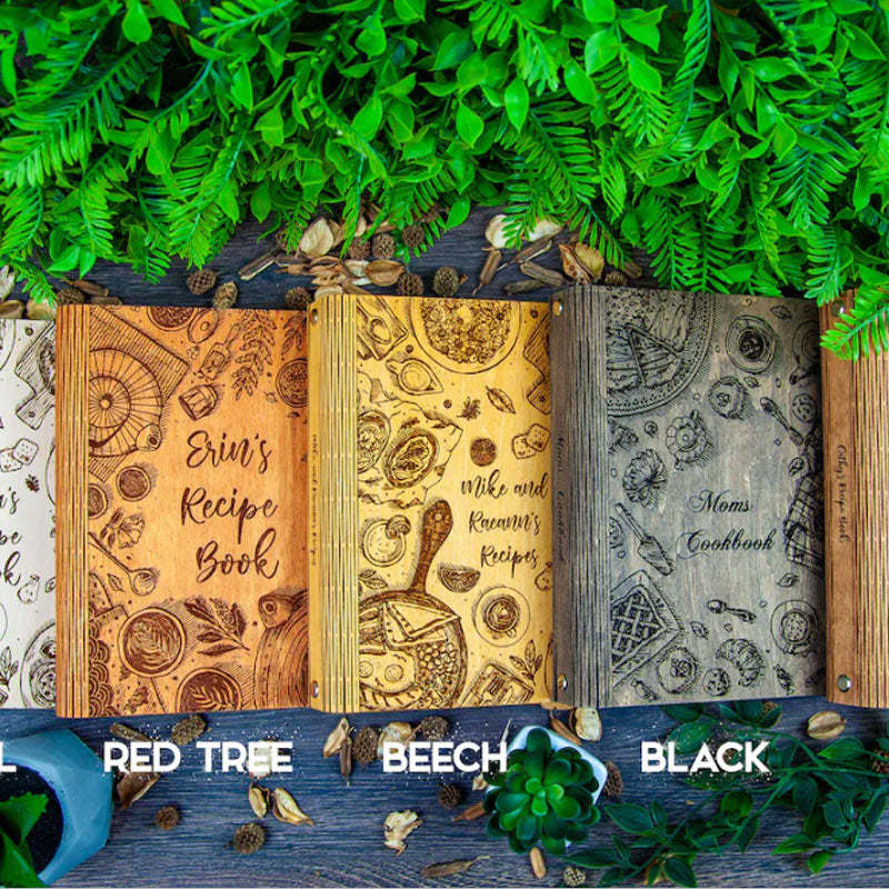 Custom Christmas gift Personalized Wooden Recipe Book CHRISTMAS gift