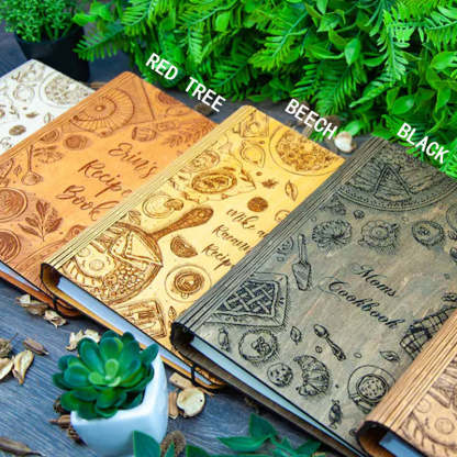 Custom Christmas gift Personalized Wooden Recipe Book CHRISTMAS gift