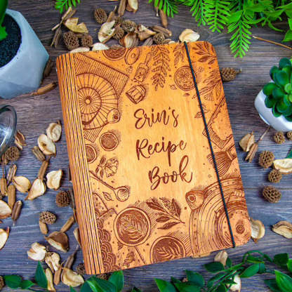 Custom Christmas gift Personalized Wooden Recipe Book CHRISTMAS gift