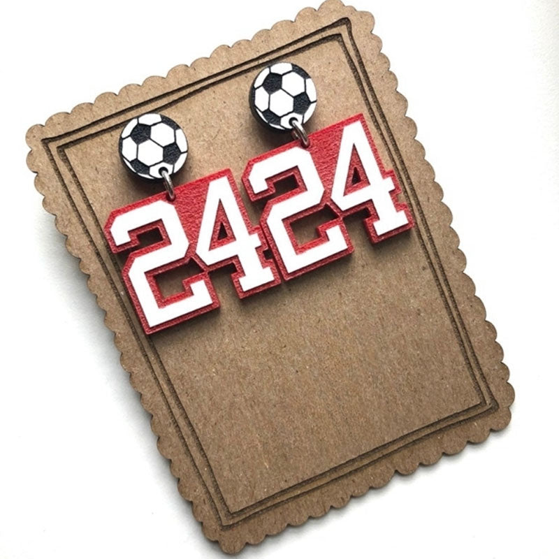 Personalized Player Number Earrings, Baseball-Soccer-Football-Basketball-LAX-Race Car-Hockey