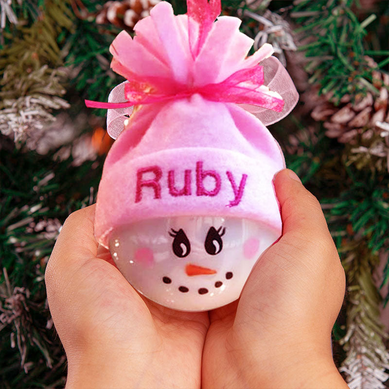 Personalized Snowman Holiday Ornaments