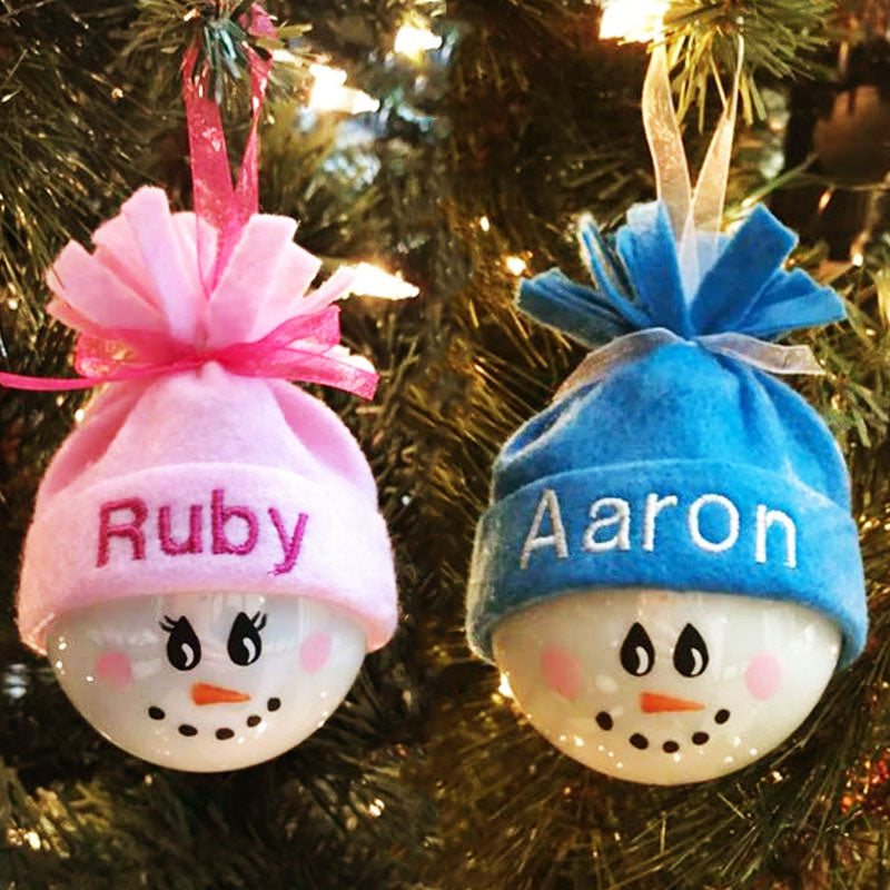 Personalized Snowman Holiday Ornaments