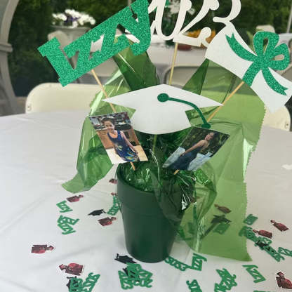 Graduation Centerpiece Sticks 2024 Graduation 4pcs Cake Topper