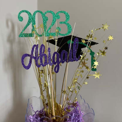 Graduation Centerpiece Sticks 2024 Graduation 4pcs Cake Topper