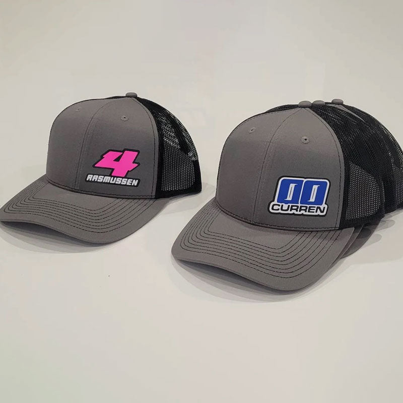 Custom Racing Hats , Race Name and Number Hat , Racing Logo Hat