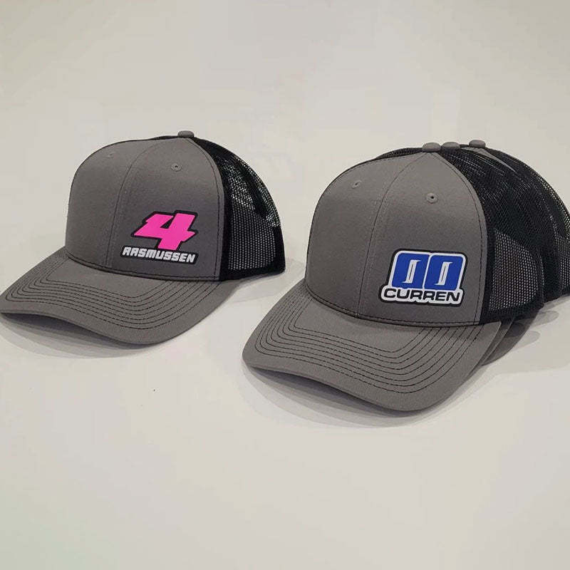 Custom Racing Hats , Race Name and Number Hat , Racing Logo Hat