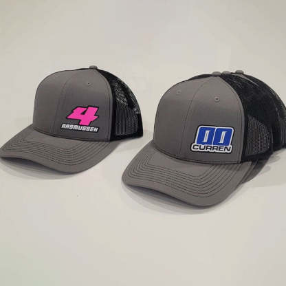 Custom Racing Hats , Race Name and Number Hat , Racing Logo Hat