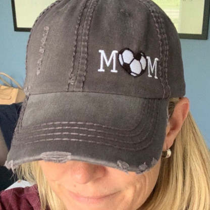 Sport Mom Baseball Cap, Embroidered Sport Heart Hat