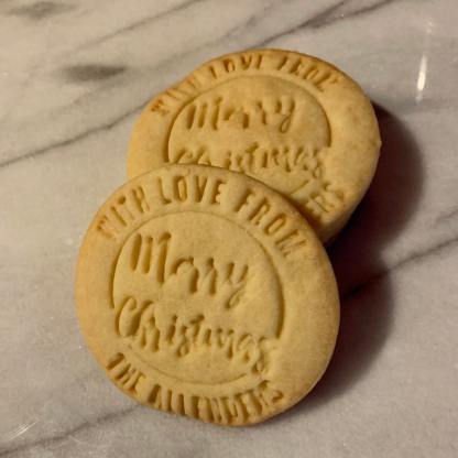 Custom Christmas Cookie Stamp for Xmas Seasonal, Personalized Merry Christmas Cookie Stamp