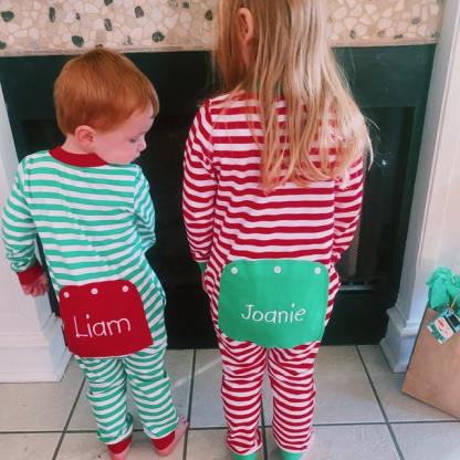 Embroidery Christmas Baby/Toddler Onesie Elf Pyjamas