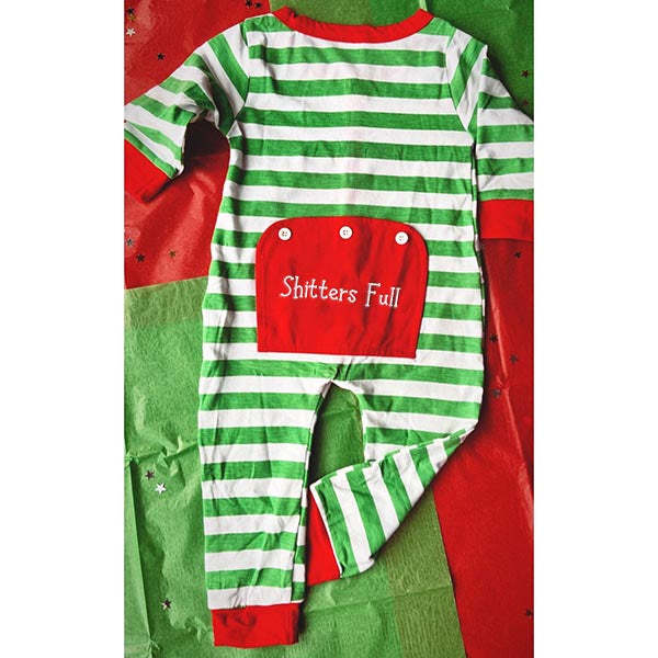 Embroidery Christmas Baby/Toddler Onesie Elf Pyjamas