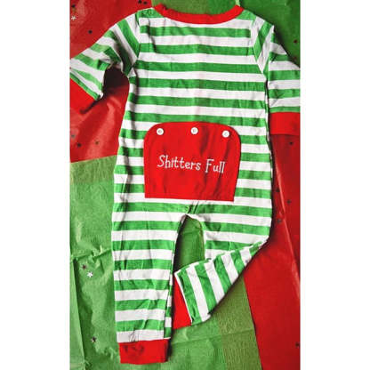 Embroidery Christmas Baby/Toddler Onesie Elf Pyjamas