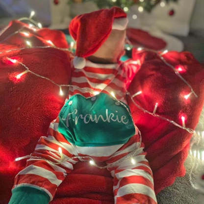 Embroidery Christmas Baby/Toddler Onesie Elf Pyjamas