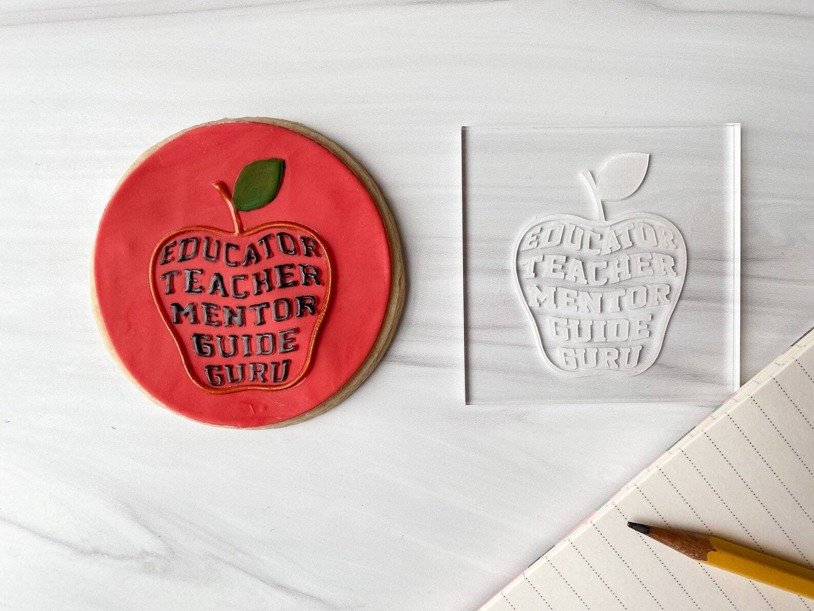 Teacher Cookie Stamp, Appreciation Gift, End of Term Treats, Xmas Gift