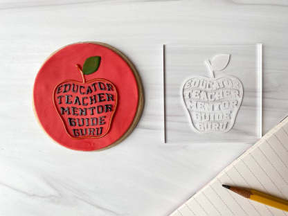Teacher Cookie Stamp, Appreciation Gift, End of Term Treats, Xmas Gift