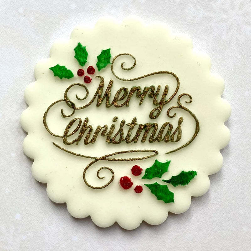 Christmas Cookie Stamp, Biscuit Icing Cupcake Decorating, Merry Christmas Embosser Stamp