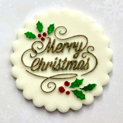 Christmas Cookie Stamp, Biscuit Icing Cupcake Decorating, Merry Christmas Embosser Stamp