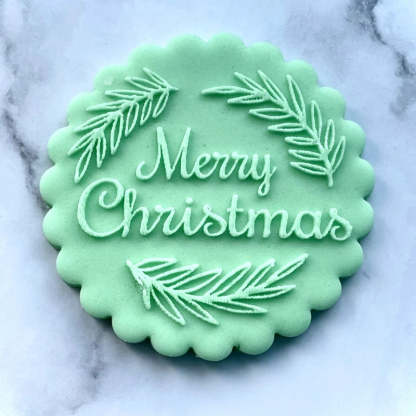 Christmas Cookie Stamp, Biscuit Icing Cupcake Decorating, Merry Christmas Embosser Stamp